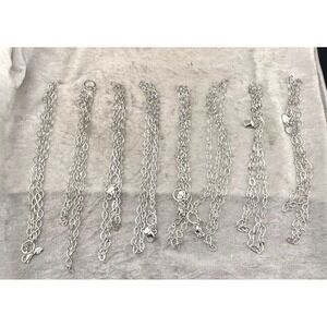 Origami Owl Necklace Silver Tone Lot Signed All 30"